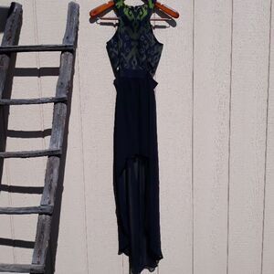 High Low Dress Peekaboo Hips Racerback Sz XS